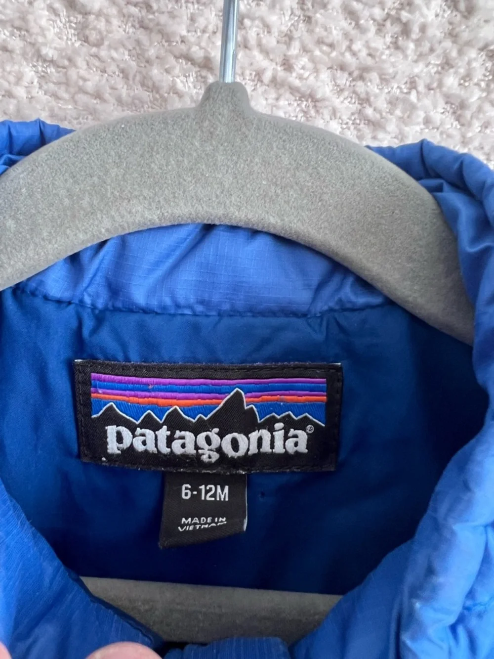 Patagonia Baby Nano Puff Blue Jacket Zip Up‎ Size 6-12 Months